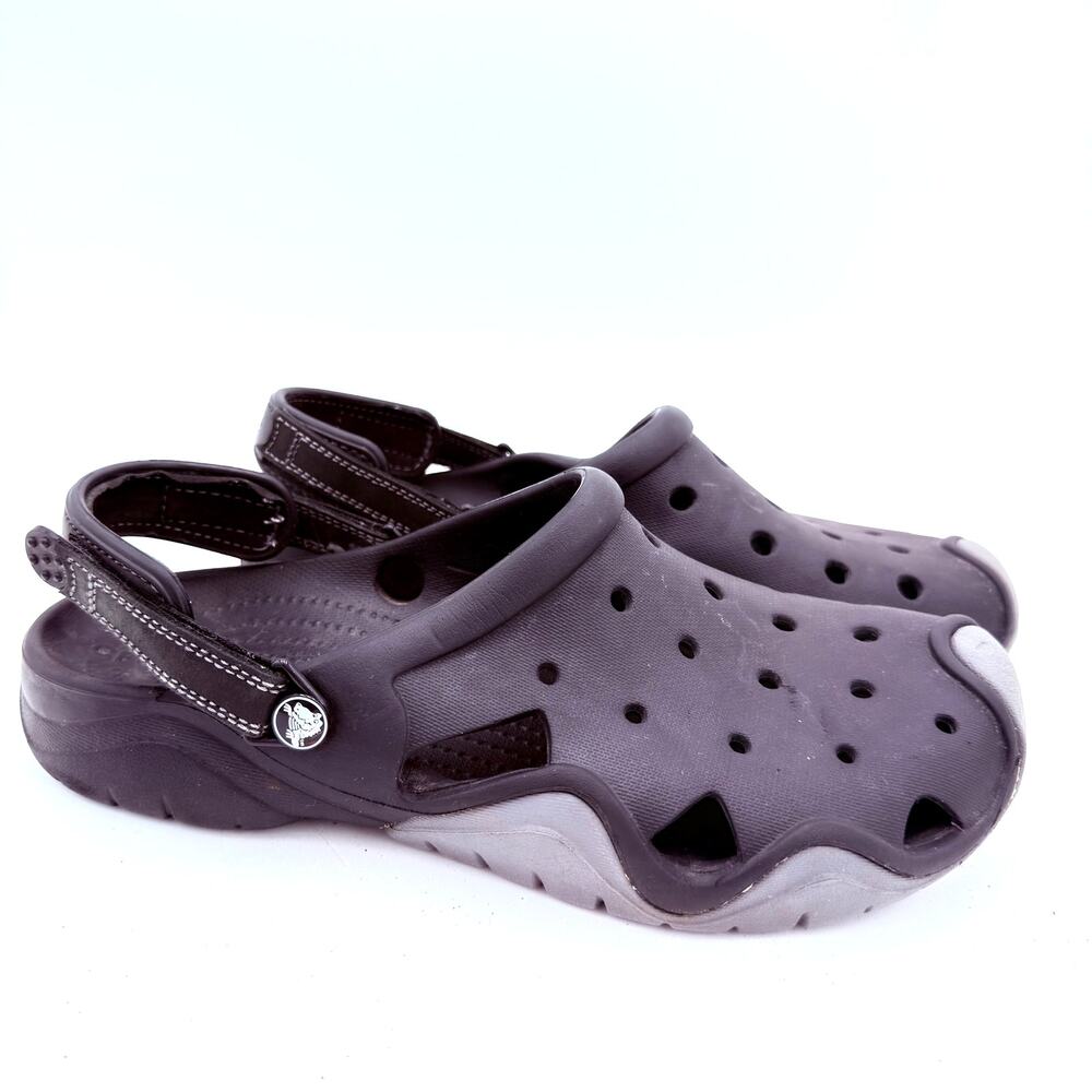 Crocs Men's Black Swiftwater Clogs Sandals Size 13